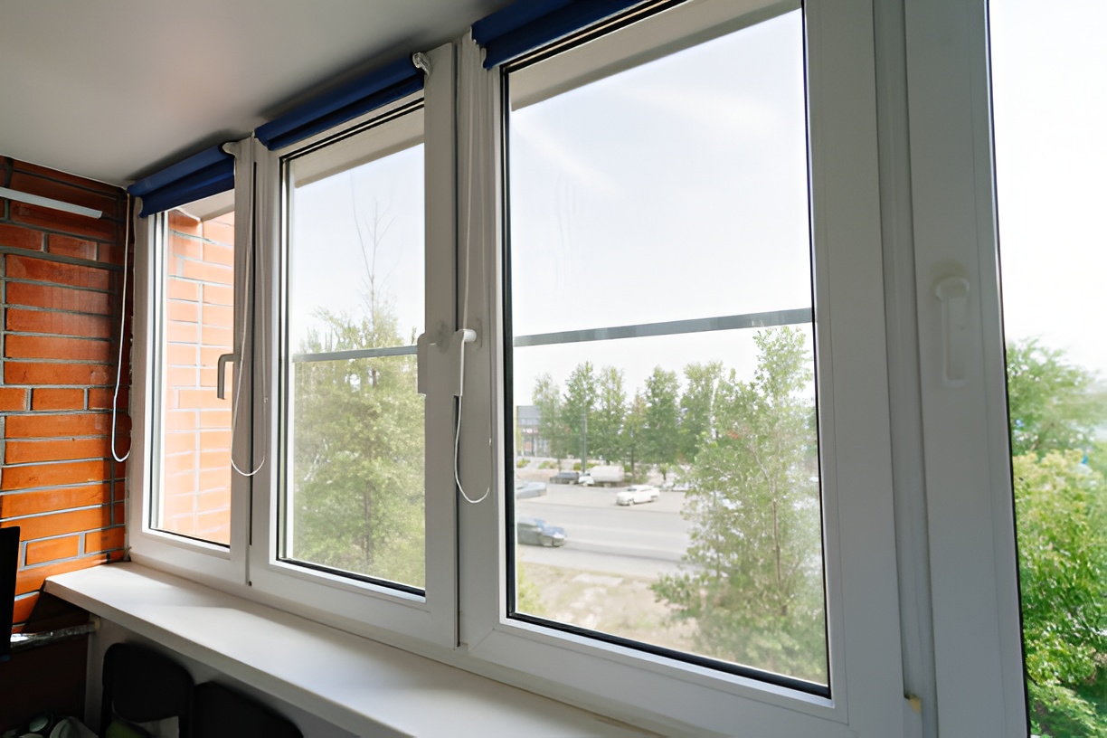 double-paned windows